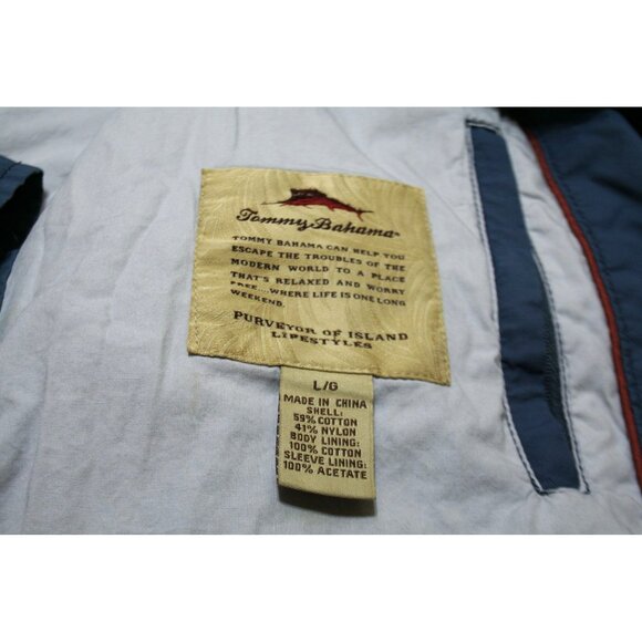Tommy Bahama Blue Catalina Cruiser Soft Shell Jacket Mens Large Windbreaker - Picture 2 of 11